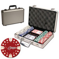 Poker chips set with aluminum chip case - 200 Diamond chips